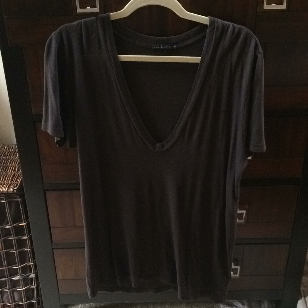 Deep V-neck T-shirt